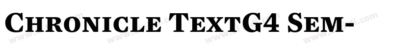 Chronicle TextG4 Sem字体转换
